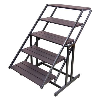 Artikelbild 3 für Garden Pleasure Blumentreppe TABORA Metall dunkelbraun rechteckig 70,2 x 131,0 cm, 1 St., Artikelnummer 285298