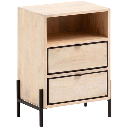 Artikelbild für WOHNLING Nachttisch rechteckig Massivholz braun 43,0 x 50,0 x 60,0 cm, 1 St., Artikelnummer 314449