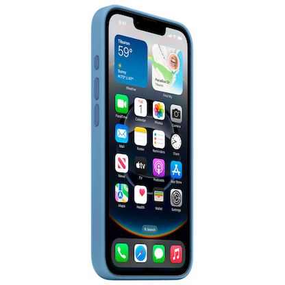 Artikelbild 4 für Apple Silikon Handyhülle für Apple iPhone 16e winterblau, Artikelnummer 551319