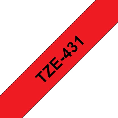 Artikelbild 4 für brother Schriftband TZe-431 TZE431, 12 mm, schwarz auf rot, 1 St., Artikelnummer 653345