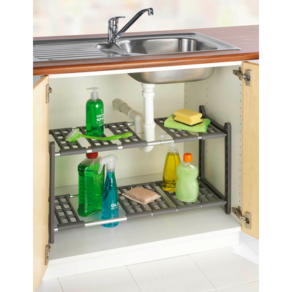 Artikelbild 2 für WENKO Teleskopregal Flexi grau 45,0 - 80,0 x 28,0 x 39,0 cm, 1 St., Artikelnummer 532397