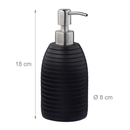 Artikelbild 3 für relaxdays Seifenspender 10031053_46 schwarz Polyresin 300,0 ml, 1 St., Artikelnummer 556055