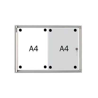 Artikelbild 8 für FRANKEN Schaukasten X-tra!Line silber 2x DIN A4 37,0 x 3,0 x 51,0 cm, 1 St., Artikelnummer 533897