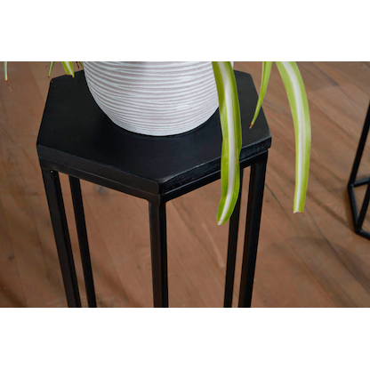 Artikelbild 5 für WOHNLING Beistelltische-Set sechseckig Massivholz schwarz, 3 St., Artikelnummer 166909