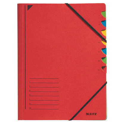 Artikelbild für LEITZ Ordnungsmappe 3907 7 Fächer rot, 1 St., Artikelnummer 322584