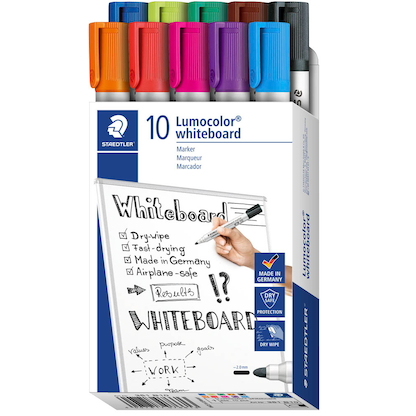 Artikelbild für STAEDTLER Whiteboard-Marker farbsortiert 2,0 mm, 10 St., Artikelnummer 533044