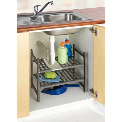 Artikelbild 3 für WENKO Teleskopregal Flexi grau 45,0 - 80,0 x 28,0 x 39,0 cm, 1 St., Artikelnummer 532397