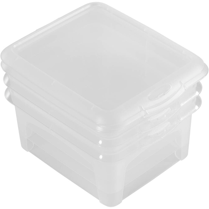 Artikelbild 3 für flink & sauber Aufbewahrungsboxen transparent 20,0 x 16,0 x 9,0 cm, 3 St., Artikelnummer 539492