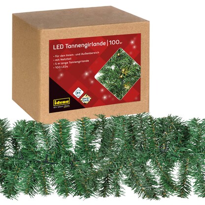 Artikelbild für Idena Tannengirlande 100er LED Lichterkette grün 5,0 m, 1 St., Artikelnummer 761854