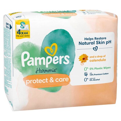Artikelbild für Pampers® Feuchttücher protect & care Harmonie™ 1-lagig weiß, 176 St., Artikelnummer 273934