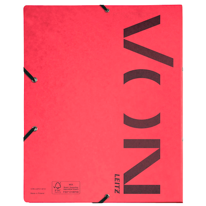 Artikelbild 4 für VON LEITZ Ringbuch 2-Ringe gelb, rot, blau, grün, schwarz 2,5 cm DIN A4, 5 St., Artikelnummer 636109