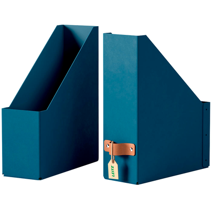 Artikelbild für 2 LEITZ Stehsammler Puro 24710068 dunkelblau Karton, DIN A4, Artikelnummer 669749