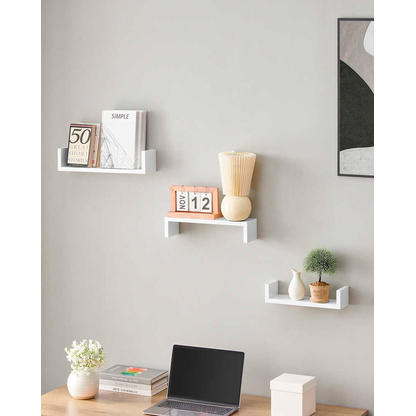 Artikelbild 3 für SONGMICS Wandregale-Set weiß 30,0/35,0/40,0 x 10,0 x 7,0/8,0/9,0 cm, 1 St., Artikelnummer 760849