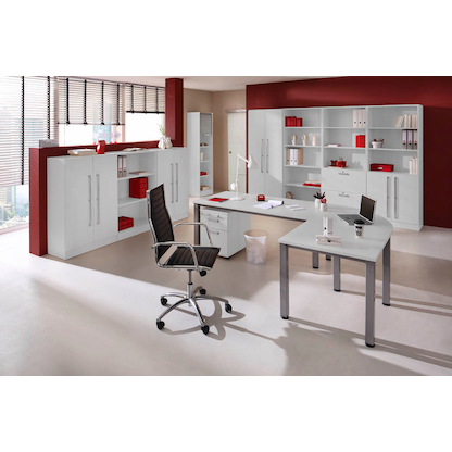 Artikelbild 4 für HAMMERBACHER Regalschrank Akandia, V7300/5/5/NU lichtgrau 80,0 x 42,0 x 200,4 cm, 1 St., Artikelnummer 672154