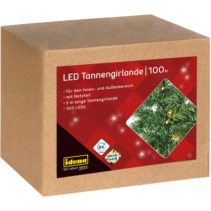 Artikelbild 7 für Idena Tannengirlande 100er LED Lichterkette grün 5,0 m, 1 St., Artikelnummer 761854
