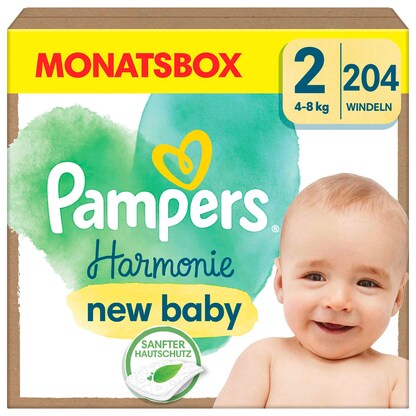 Artikelbild für Pampers® Windeln Harmonie™ Gr. 2 (4-8 kg) für Neugeborene, 204 St., Artikelnummer 273898