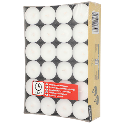 Artikelbild für STARPAK Teelichter weiß, 72 St., Artikelnummer 145128