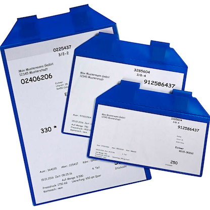 Artikelbild 5 für EICHNER Dokumententaschen Magnetisch DIN A6 blau glatt, 25 St., Artikelnummer 702429