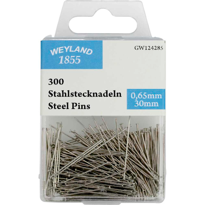 Artikelbild für WEYLAND 1855 Stecknadeln Stahl silber, 300 St., Artikelnummer 768939