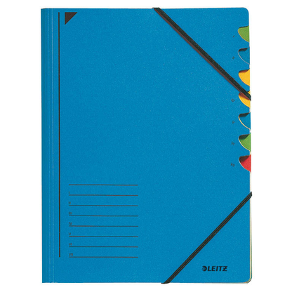 Artikelbild für LEITZ Ordnungsmappe 3907 7 Fächer blau, 1 St., Artikelnummer 322596