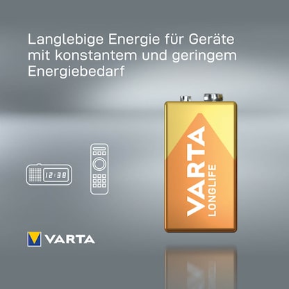 Artikelbild 4 für VARTA Batterie LONGLIFE Alkali-Mangan E-Block 9,0 V, 1 St., Artikelnummer 964163