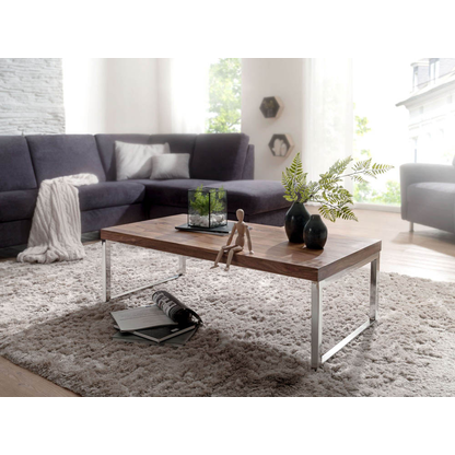 Artikelbild 3 für WOHNLING Couchtisch rechteckig Massivholz sheesham 120,0 x 60,0 x 40,0 cm, 1 St., Artikelnummer 904191