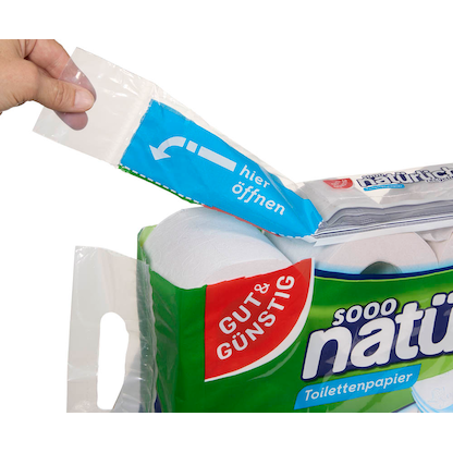 Artikelbild 2 für GUT&GÜNSTIG Toilettenpapier natürlich recycling 3-lagig Recyclingpapier, 8 Rollen, Artikelnummer 679799