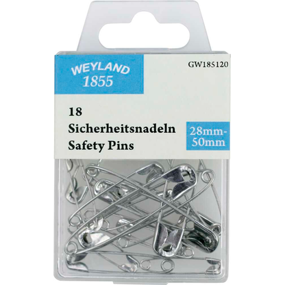 Artikelbild für WEYLAND 1855 Sicherheitsnadeln silber, 18 St., Artikelnummer 768877