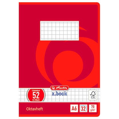 Artikelbild 2 für herlitz Schulheft Lineatur 52 kariert A6 ohne Rand, 32 Blatt, 1 St., Artikelnummer 801526