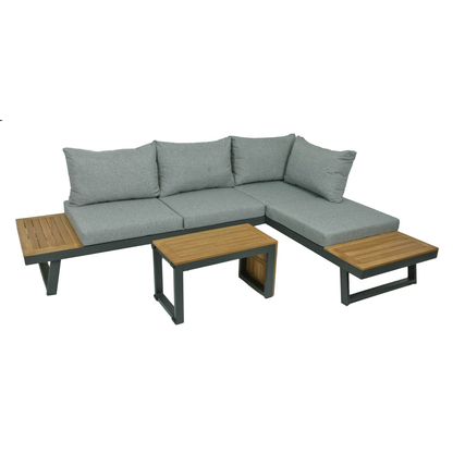 Artikelbild für Garden Pleasure Loungegruppe FELICE grau, anthrazit Holz, Metall, 11-teilig, Artikelnummer 134781