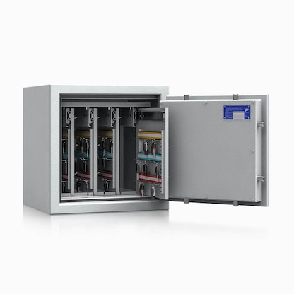 Artikelbild für ISS safe4key Schlüsseltresor lichtgrau mit 144 Haken, Doppelbartschloss, 50,0 x 42,0 x 50,0 cm, 1 St., Artikelnummer 849747