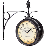 Artikelbild 1 für relaxdays Wanduhr beige schwarz Eisen 35,0 x 35,0 cm, Ø 22,0 cm, Artikelnummer 472132