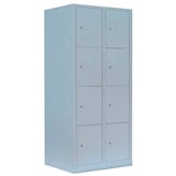 Artikelbild 1 für LÜLLMANN Schließfachschrank lichtgrau 523420, 8 Schließfächer 80,0 x 50,0 x 180,0 cm, Artikelnummer 185914