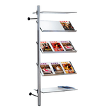 Artikelbild 1 für Kerkmann Prospektregal arte silber DIN A4 9 Fächer 80,0 x 40,0 x 190,0 cm, 1 St., Artikelnummer 641985