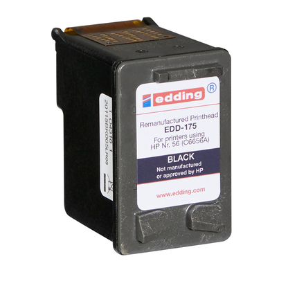 Artikelbild 3 für edding EDD-175 schwarz Druckerpatrone kompatibel zu HP 56 (C6656AE), Artikelnummer 108076