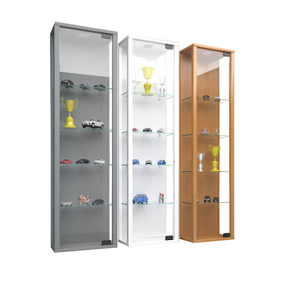 Artikelbild 3 für VCM my home Stano Mini Hängevitrine buche 4 Fachböden mit Beleuchtung, Artikelnummer 814792