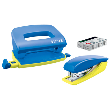 Artikelbild für LEITZ Locher und Heftgeräte Set Urban Chic blau/gelb, Artikelnummer 325272