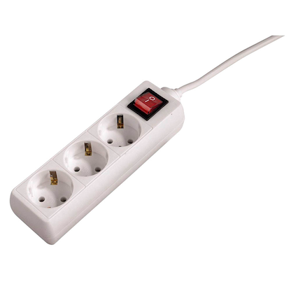 Artikelbild für hama 3-fach Steckdosenleiste mit Schalter 3,0 m weiß, Artikelnummer 339395