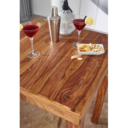 Artikelbild 2 für WOHNLING Bistrotisch quadratisch Massivholz braun 80,0 x 80,0 x 110,0 cm, 1 St., Artikelnummer 539811