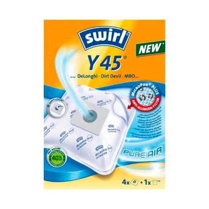 Artikelbild für swirl® MicroPor® Plus Y 45 Staubsaugerbeutel, 4 St., Artikelnummer 338539