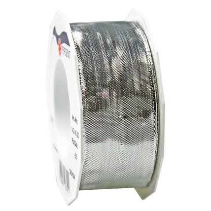 Artikelbild für PRÄSENT Geschenkband Devon glänzend silber 40,0 mm x 20,0 m, Artikelnummer 331409