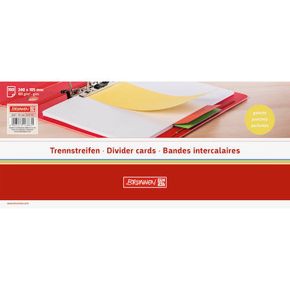 Artikelbild 2 für BRUNNEN Trennstreifen gelb, 180 g/qm Karton 24,0 x 10,5 cm, 10 St., Artikelnummer 683056