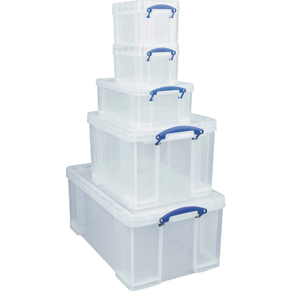 Artikelbild für Really Useful Box Aufbewahrungsboxen-Set transparent, 1 Set, Artikelnummer 312252