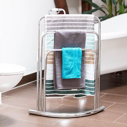 Artikelbild 3 für relaxdays Handtuchständer CURVY silber, 1 St., Artikelnummer 400194