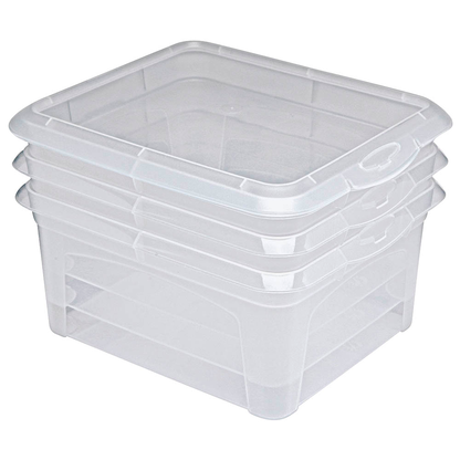 Artikelbild für flink & sauber Aufbewahrungsboxen transparent 20,0 x 16,0 x 9,0 cm, 3 St., Artikelnummer 539492