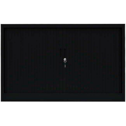 Artikelbild 2 für LÜLLMANN Schiebetürenschrank, 555129 tiefschwarz 1 Fachboden 120,0 x 45,7 x 75,0 cm, Artikelnummer 183428