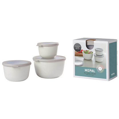 Artikelbild für MEPAL Frischhaltedosen-Set Cirqula weiß 0,5/1,0/2,0 l, 1 Set, Artikelnummer 434189