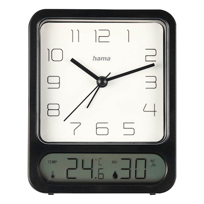 Artikelbild für hama Wecker Pag weiß schwarz Kunststoff 9,5 x 12,5 cm, Artikelnummer 501209