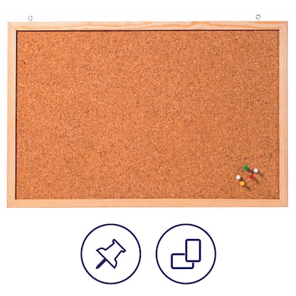 Artikelbild 2 für FRANKEN Pinnwand 100,0 x 60,0 cm Kork braun, Artikelnummer 670659