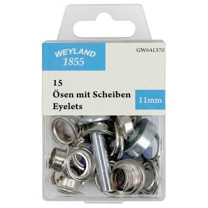 Artikelbild für WEYLAND 1855 Ösen mit Scheiben 11,0 mm, 15 St., Artikelnummer 768867